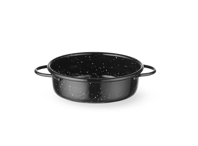 Braadpan "fuente", Braadpan "fuente", geëmailleerd, HENDI, Zwart, 200x(H)45mm, HENDI, Zwart, 120x(H)40mm