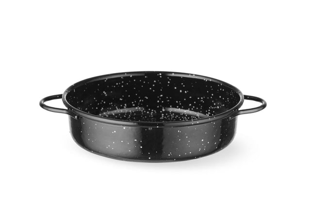 Braadpan "fuente", Braadpan "fuente", geëmailleerd, HENDI, Zwart, 200x(H)45mm, HENDI, Zwart, 140x(H)45mm