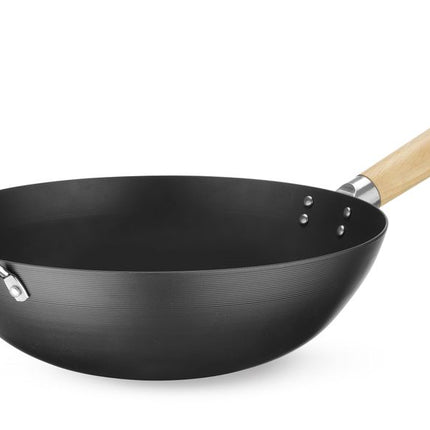 Wok met houten handvat, HENDI, 324x565mm