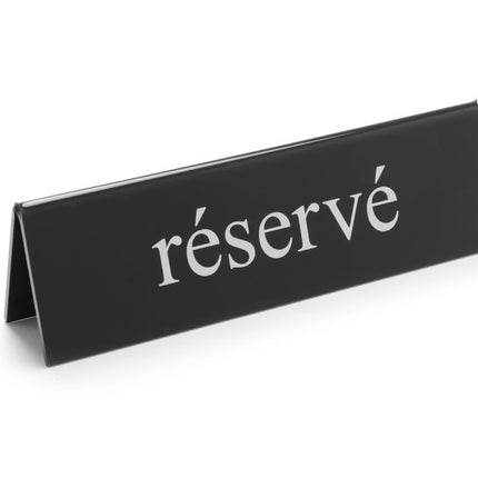 Tafelstandaard gereserveerd, HENDI, rÃ©servÃ©, 130x30x(H)38mm