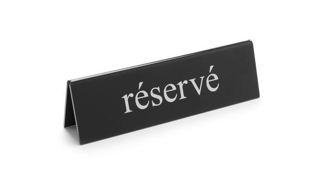 Tafelstandaard gereserveerd, HENDI, rÃ©servÃ©, 130x30x(H)38mm