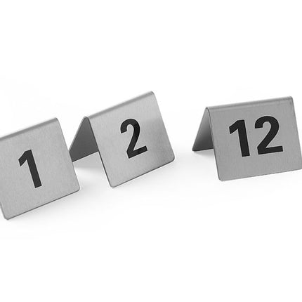 Tafelstandaard nummers, HENDI, Nummers 1-12, 50x35x(H)40mm