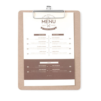 Menu klembord, HENDI, 185x245mm