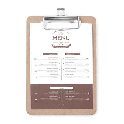 Menu klembord, HENDI, 125x180mm
