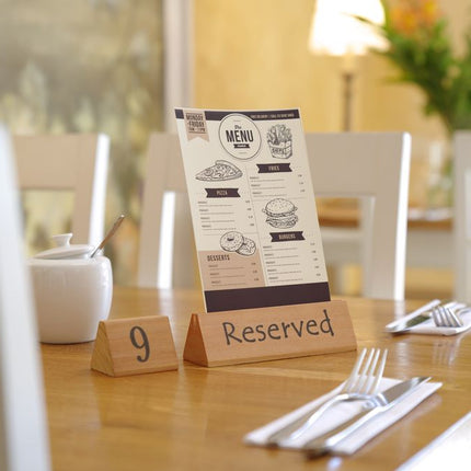 Tafelstandaard reserved, HENDI, "reserved", 152x44x(H)44mm