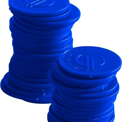 Consumptiemunten - 100 st., BarUp, Blauw, 100 st., âŒ€25mm