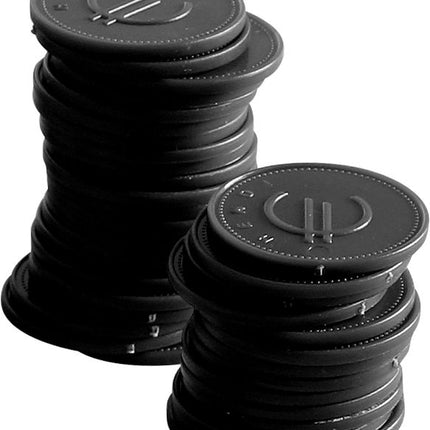 Consumptiemunten - 100 st., BarUp, Zwart, 100 st., âŒ€25mm