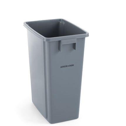 Smalle afvalbak, AmerBox, 60L, Lichtgrijs, 455x315x(H)580mm