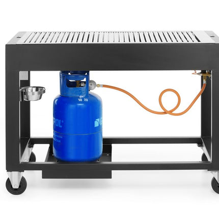 Gasbarbecue Tampa, HENDI, Zwart, 10kW, 1260x580x(H)900mm
