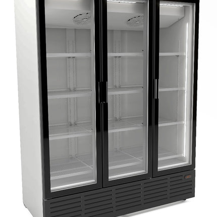 KOELKAST 3 GLASDEUREN - WIT 9002