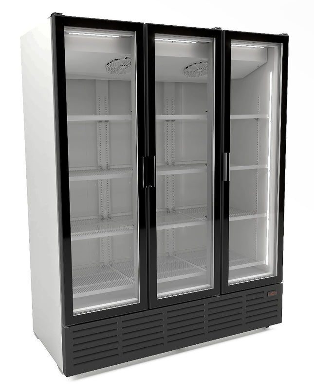 KOELKAST 3 GLASDEUREN - WIT 9002