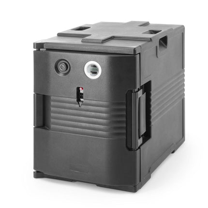 Thermo-geÃ¯soleerde container met verwarmingsfunctie â€“ catering, AmerBox, GN 1/1, 220-240V/200W, 477x680x(H)620mm