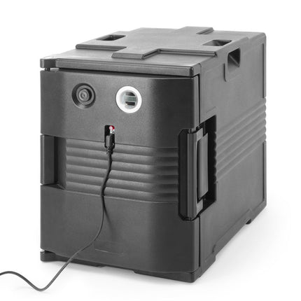 Thermo-geÃ¯soleerde container met verwarmingsfunctie â€“ catering, AmerBox, GN 1/1, 220-240V/200W, 477x680x(H)620mm