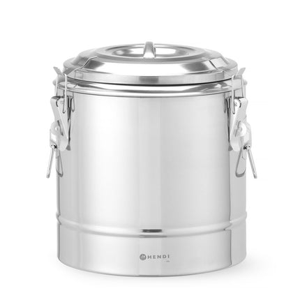 GeÃ¯soleerde draagbare container, HENDI, Kitchen Line, 11L, Zilver, âŒ€300x(H)345mm