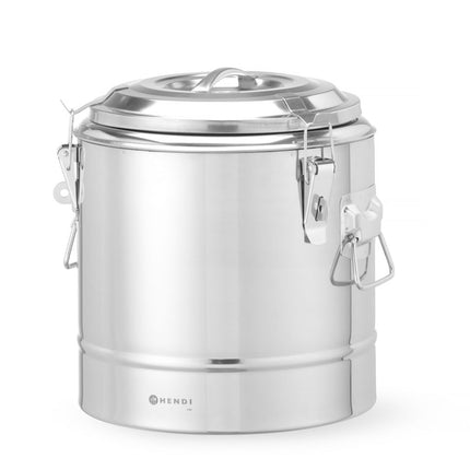 GeÃ¯soleerde draagbare container, HENDI, Kitchen Line, 11L, Zilver, âŒ€300x(H)345mm