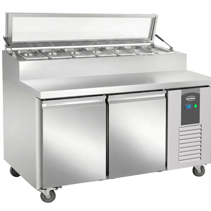 SALADETTE 2 DEUREN 7x1/3 GN PAN GLAZEN DEKSEL