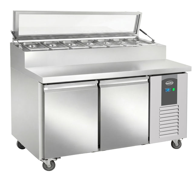 SALADETTE 2 DEUREN 7x1/3 GN PAN GLAZEN DEKSEL