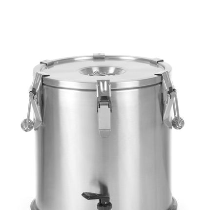 GeÃ¯soleerde draagbare container â€“ met kraan, HENDI, Profi Line, 20L, Zilver, âŒ€330x(H)360mm