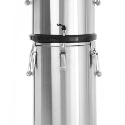 GeÃ¯soleerde draagbare container â€“ met kraan, HENDI, Profi Line, 20L, Zilver, âŒ€330x(H)360mm
