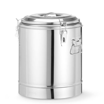 GeÃ¯soleerde draagbare container, HENDI, Kitchen Line, 23L, Zilver, âŒ€350x(H)440mm