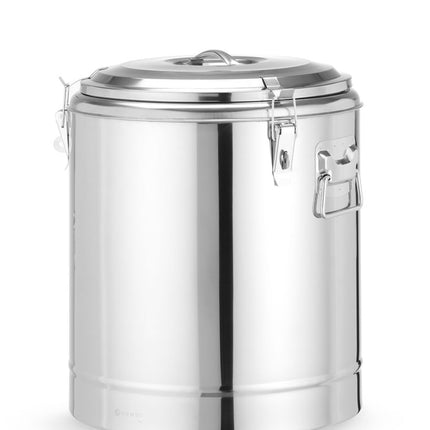 GeÃ¯soleerde draagbare container, HENDI, Kitchen Line, 36L, Zilver, âŒ€400x(H)500mm