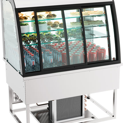 DROP-IN KOELVITRINE 140L SCHUIFDEUREN