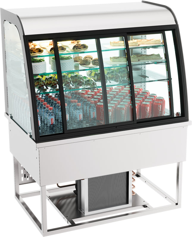 DROP-IN KOELVITRINE 140L SCHUIFDEUREN