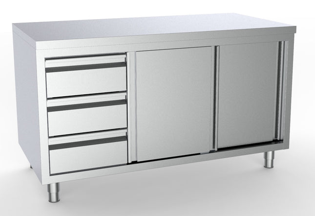 700 WERKTAFEL SCHUIFDEUREN LADEN LINKS 1800