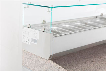 GEKOELDE OPZETVITRINE 1/4 GN x 7
