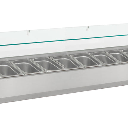 GEKOELDE OPZETVITRINE 1/4 GN x 10