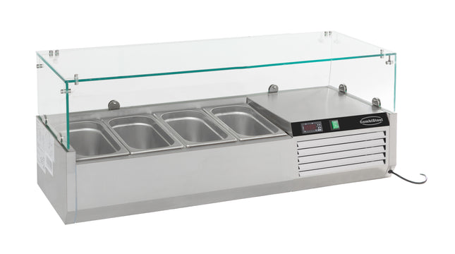 GEKOELDE OPZETVITRINE 1/3 GN x 4