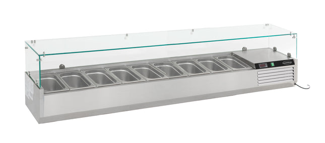 GEKOELDE OPZETVITRINE 1/3 GN x 9