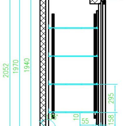 KOELKAST 2 GLASDEUREN