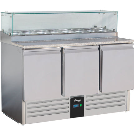 PIZZAWERKBANK GLASOPSTAND 3 DEUREN