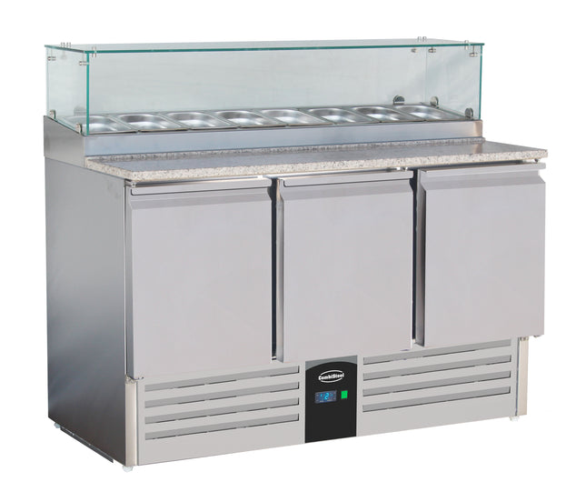 PIZZAWERKBANK GLASOPSTAND 3 DEUREN