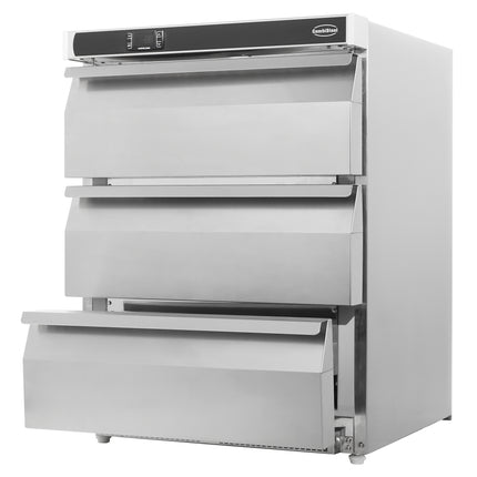 KOELKAST TAFELMODEL RVS 3 LADEN