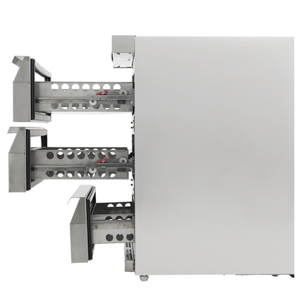 KOELKAST TAFELMODEL RVS 3 LADEN