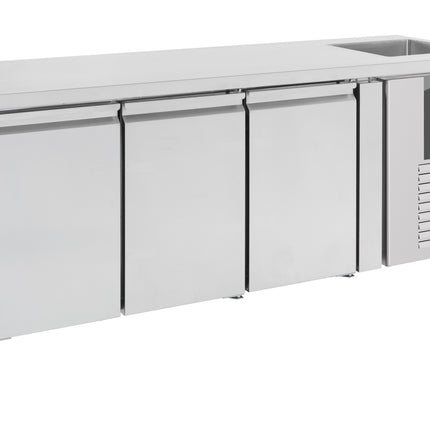 700 KOELWERKBANK SPOELBAK 3 DEUREN