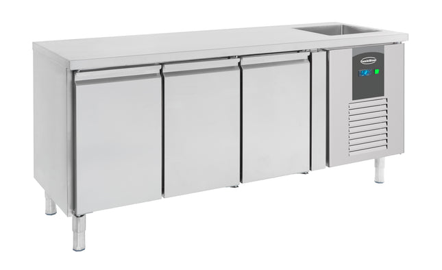 700 KOELWERKBANK SPOELBAK 3 DEUREN