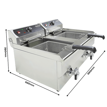 ELEKTRISCHE TAFELFRITEUSE 2X10 L
