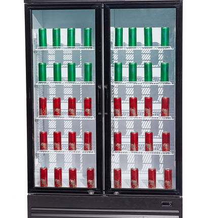 KOELKAST 2 GLASDEUREN BEZ-750 GD