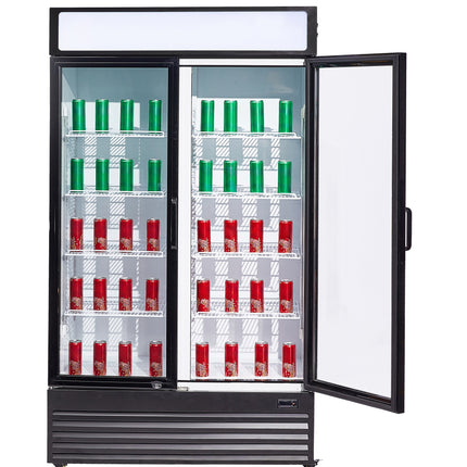 KOELKAST 2 GLASDEUREN BEZ-750 GD
