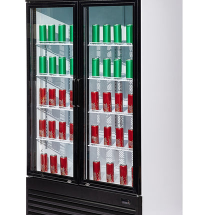 KOELKAST 2 GLASDEUREN BEZ-750 GD