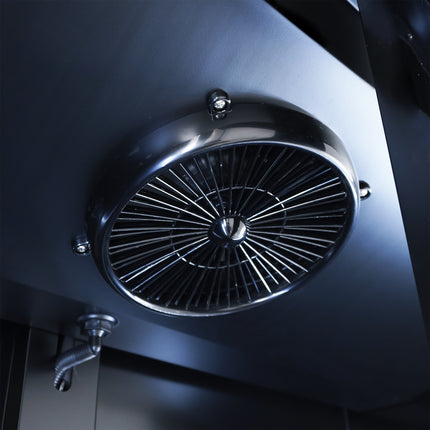 KOELKAST 3 GLASDEUREN ZWART NAP-1200 HT - MET DEURVERWARMING