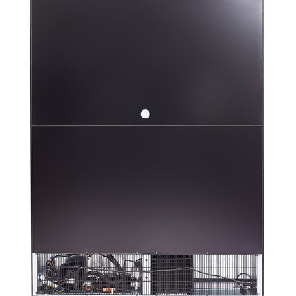 KOELKAST 3 GLASDEUREN ZWART NAP-1200 HT - MET DEURVERWARMING