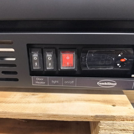 KOELKAST 3 GLASDEUREN ZWART NAP-1200 HT - MET DEURVERWARMING