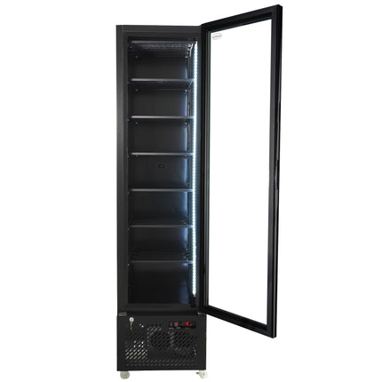 VRIESKAST 1 GLASDEUR ZWART NAP-250F