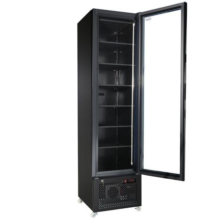 VRIESKAST 1 GLASDEUR ZWART NAP-250F