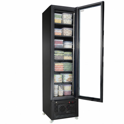 VRIESKAST 1 GLASDEUR ZWART NAP-250F