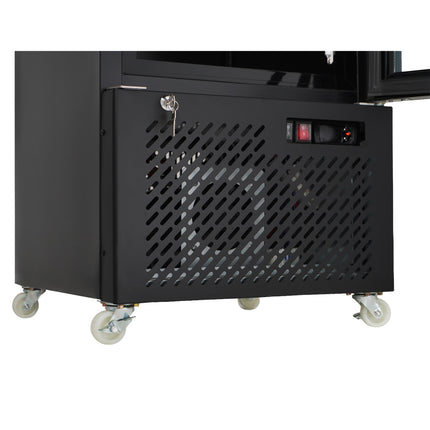 VRIESKAST 1 GLASDEUR ZWART NAP-250F